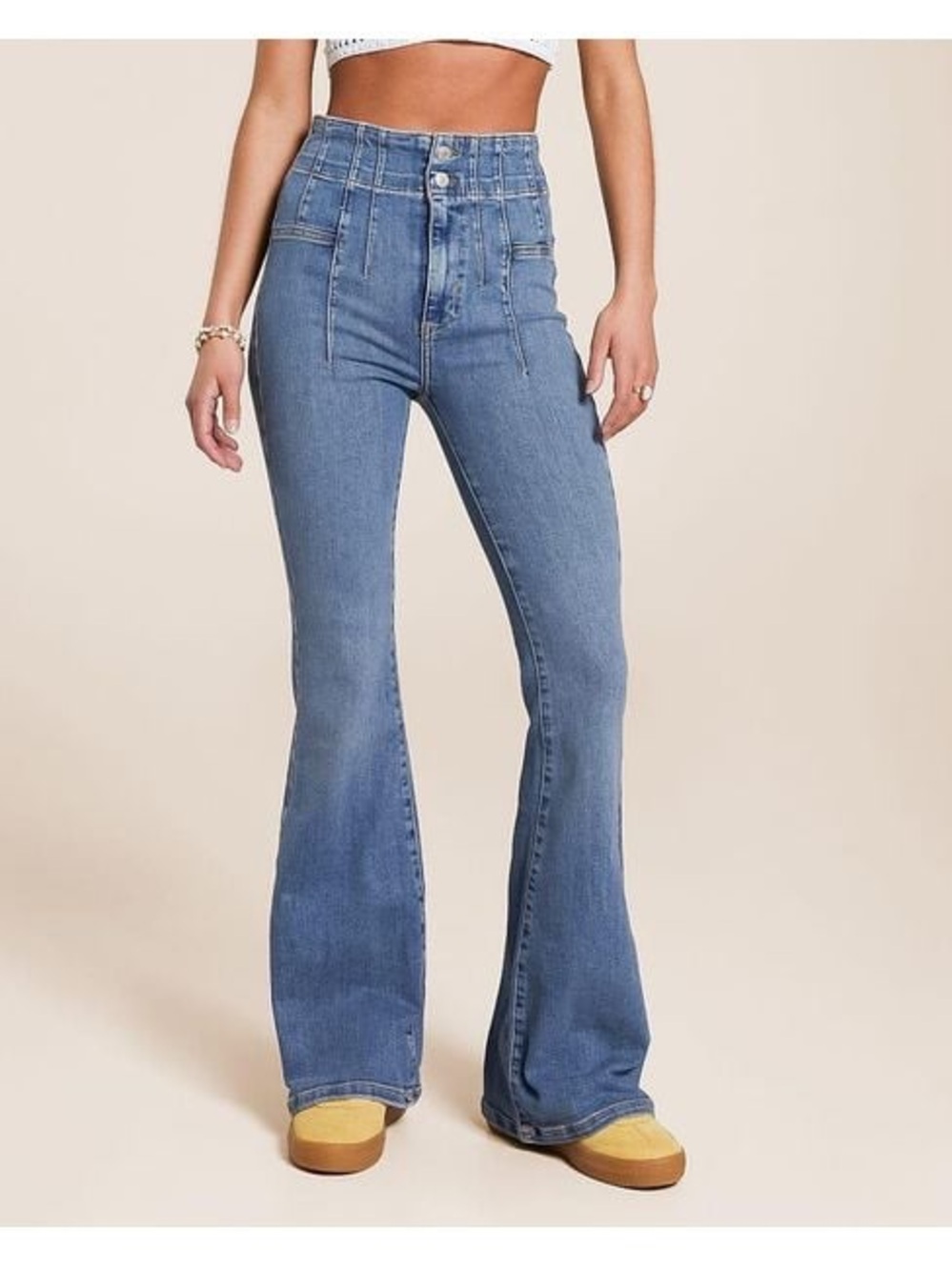 We The Free Free People High Rise Flare Jeans Size 26 (1460)
